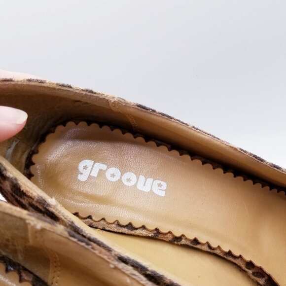 Y2K Vintage Groove Faux Suede Leopard Print - Drama Queen - Size 9 - Picture 5 of 7